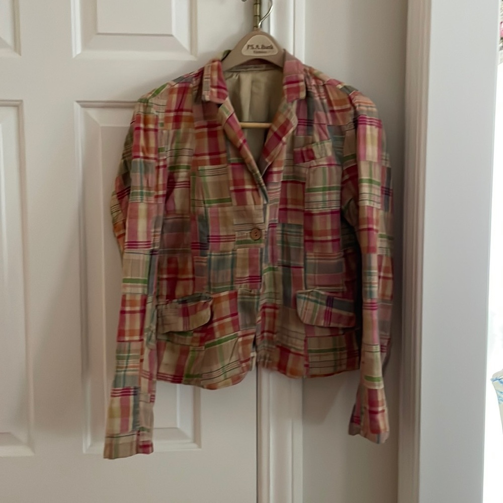 Vintage and teller blazer. Great madras plaid blazer.  Beautifully made